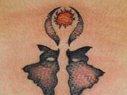 Художественная татуировка в стиле black&gray