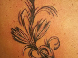 Тату - Цветы в стиле black&gray