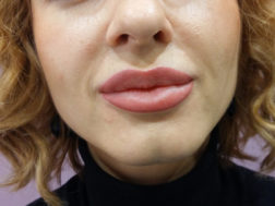 Татуаж губ с растушевкой, цвет - Papaya (фото 8)