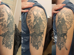 Татуха - Самурай в стиле Black&Gray