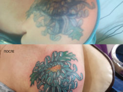 Цветок - исправление старой татуировки (CoverUp)