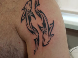 Татуировка - акулы в стиле Tribal