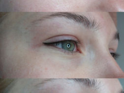 Татуаж век, маленькая стрелочка с эффектом густоты ресниц (фото 11)