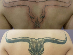 Татуировка - Бык на спине