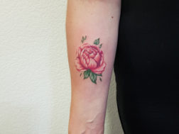 Тату Цветная роза на руке