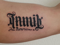 Tattoo - Стилизованная надпись на руке