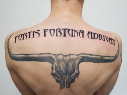 Добавление надписи на спине, сразу после нанесения