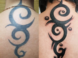 Исправление старой татуировки, полное перекрытие