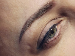 Пудровый татуаж бровей, после заживления